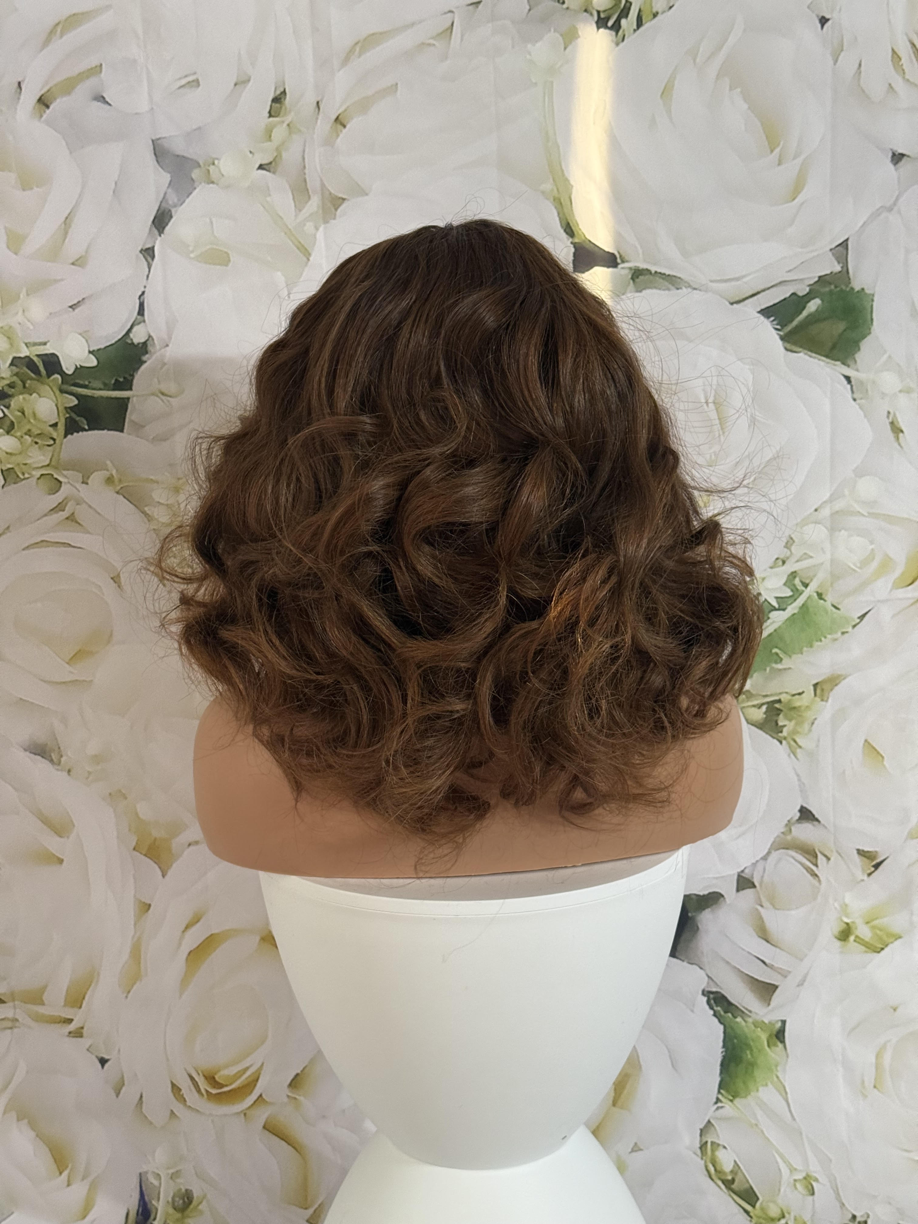 Abike - 12” Chocolate Brown HD Lace Frontal Bob Wig