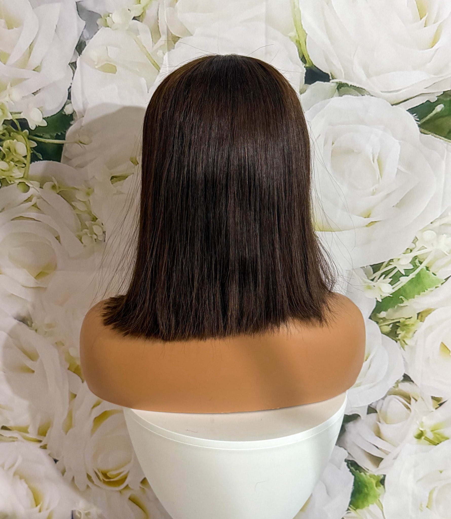 12" Deep Chocolate HD Lace Closure Wig - 100% Virgin Human Hair