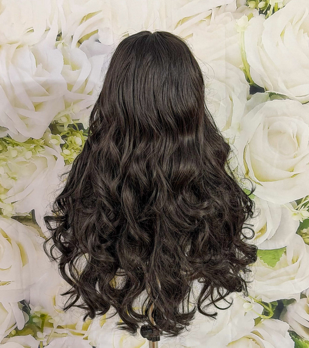 The "Glam" Choice: "Midnight Wave" – 26" HD Lace Frontal Loose Wave Human Hair Wig