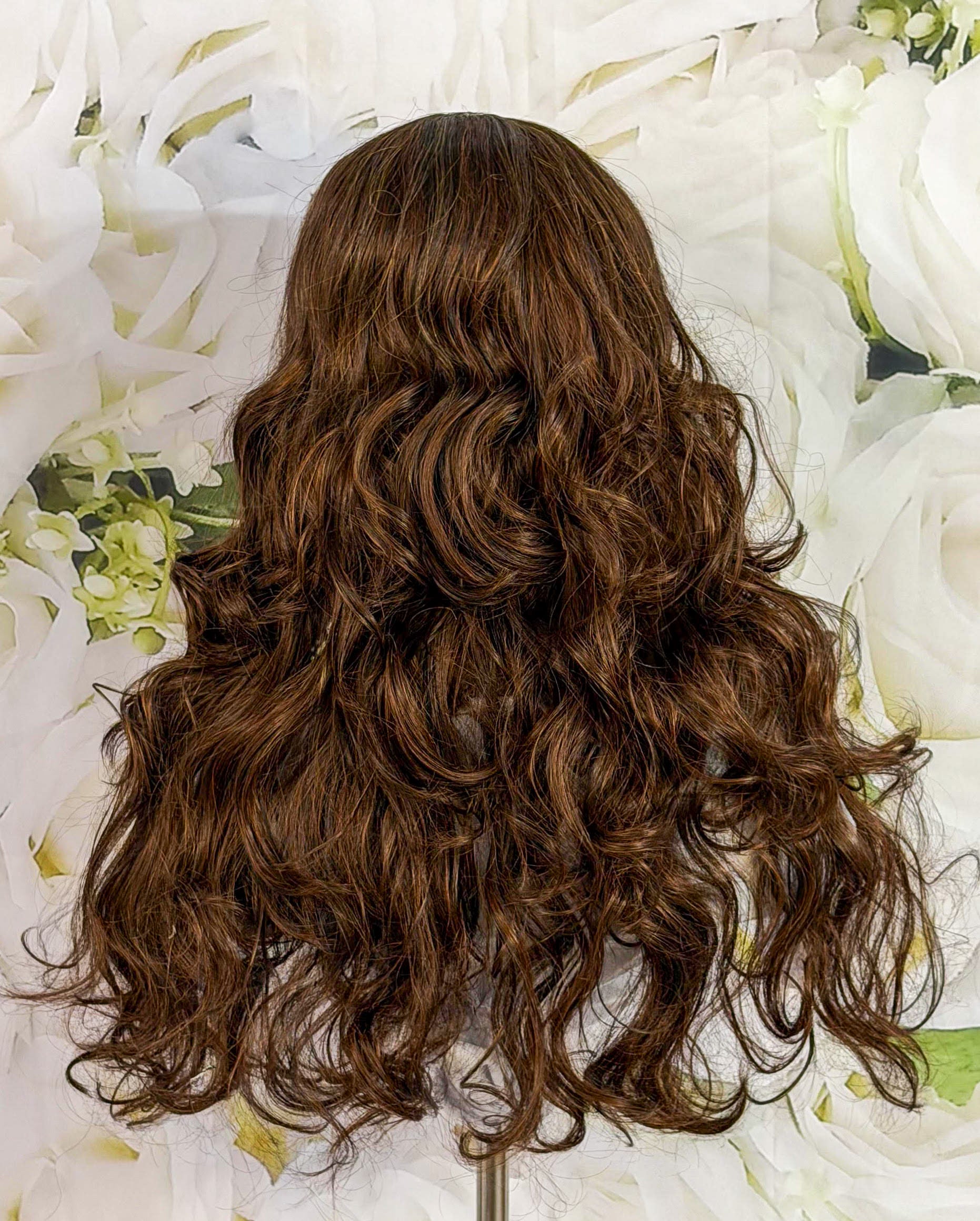 "Chocolate Dream" – 24" HD Lace Frontal Body Wave Human Hair Wig