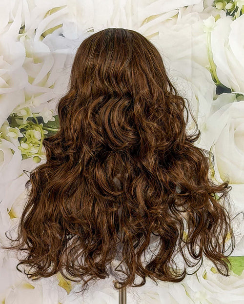 "Chocolate Dream" – 24" HD Lace Frontal Body Wave Human Hair Wig